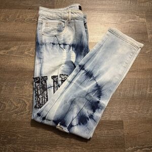 Amiri Mens Distressed Jeans Sz 36 NWT  Amiri Stars Bandana Patches See Pics Spot